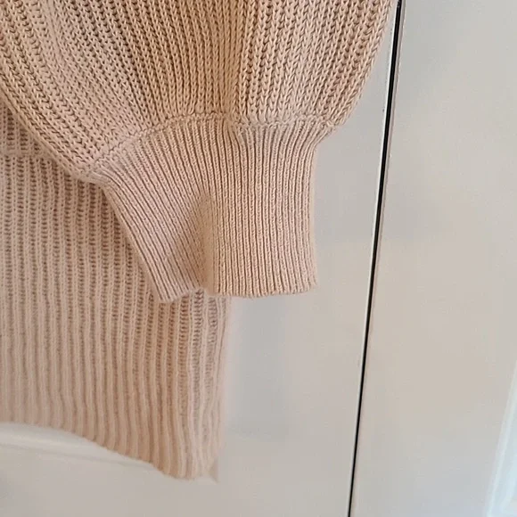 Free People Beach Picnic Sweater Mini Dress Oversized Size S Color: Natural - Picture 5 of 14